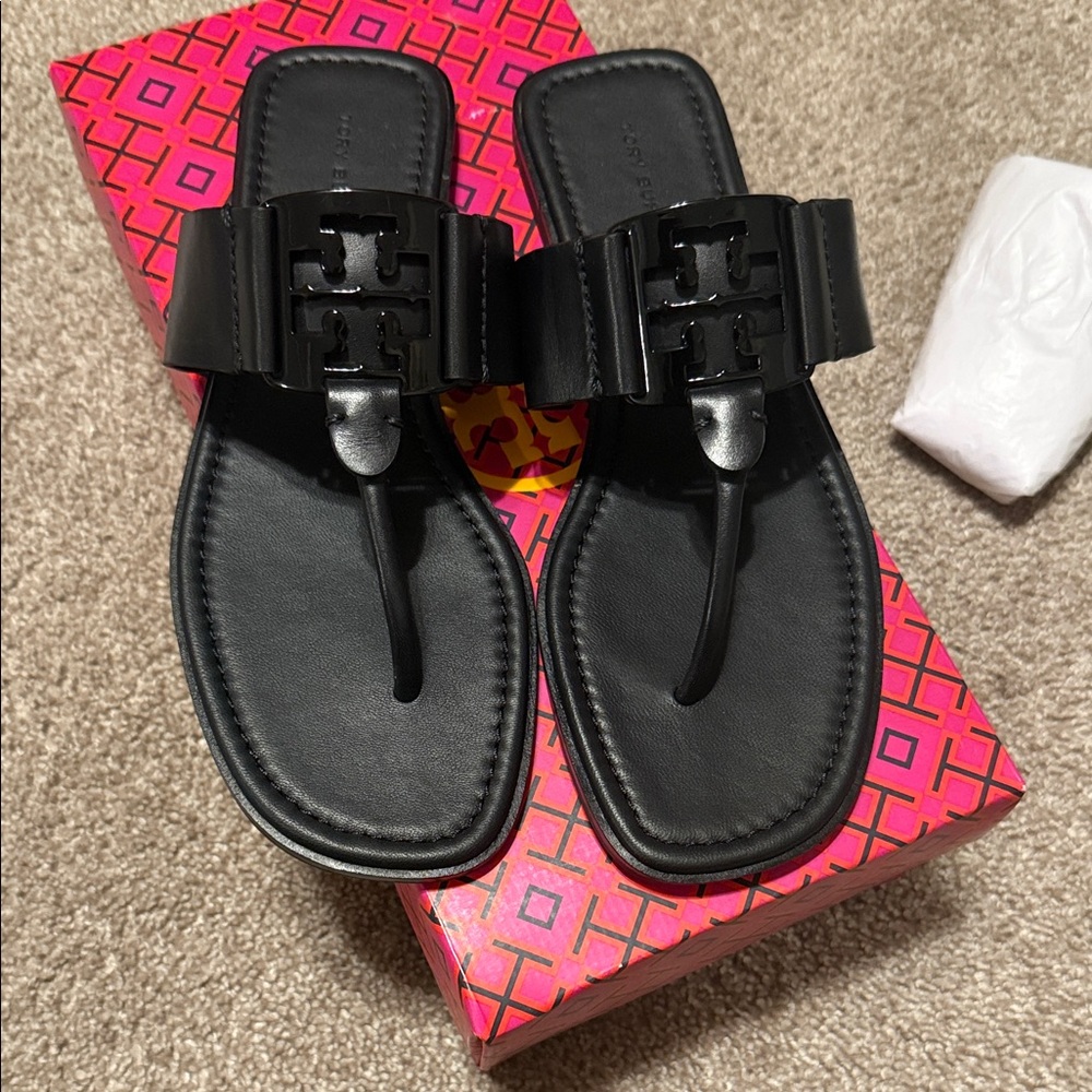 Tory Burch Black Slide Sandals